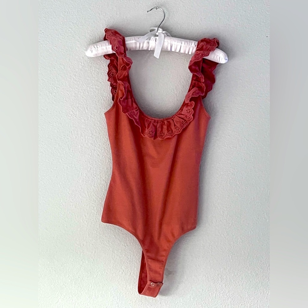|| CAPULET || EYELET BODYSUIT || RUFFLES || LOW BACK || RIBBED ||